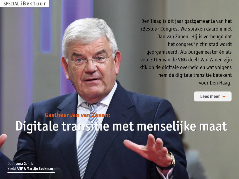 Jan van Zanen iBestuur Congres 2021