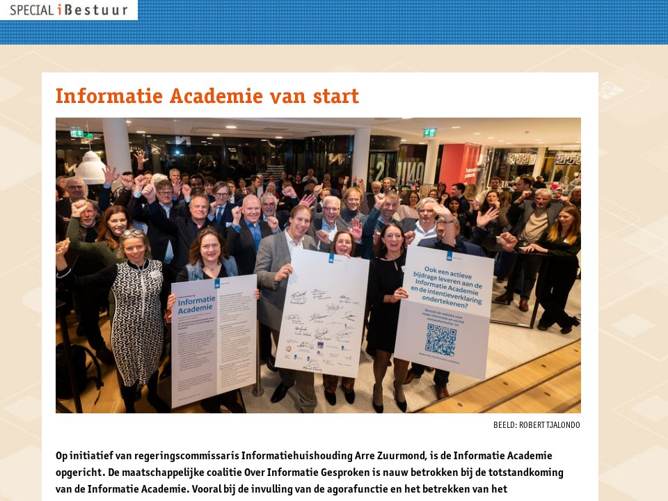 Informatie Academie - Over Informatie Gesproken 2024